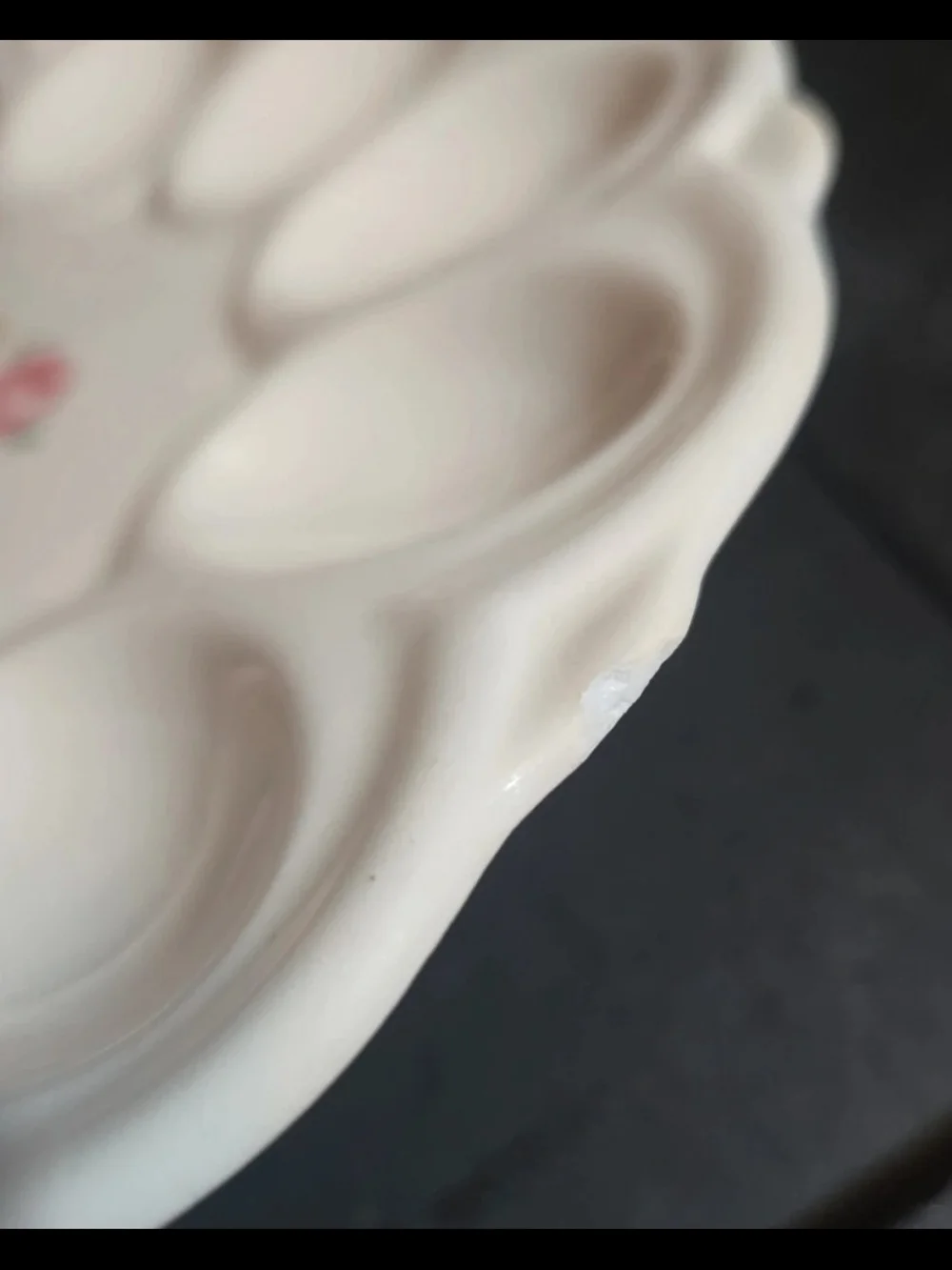 Vintage 1940s E&R American Artware Deviled Egg Plate Floral
